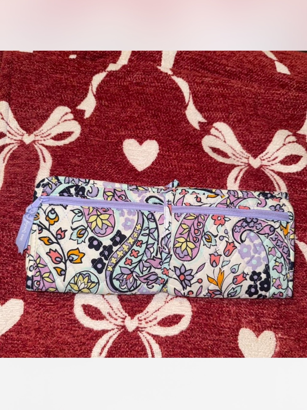 Vera Bradley Paisley Lavender Hair Tool Pouch